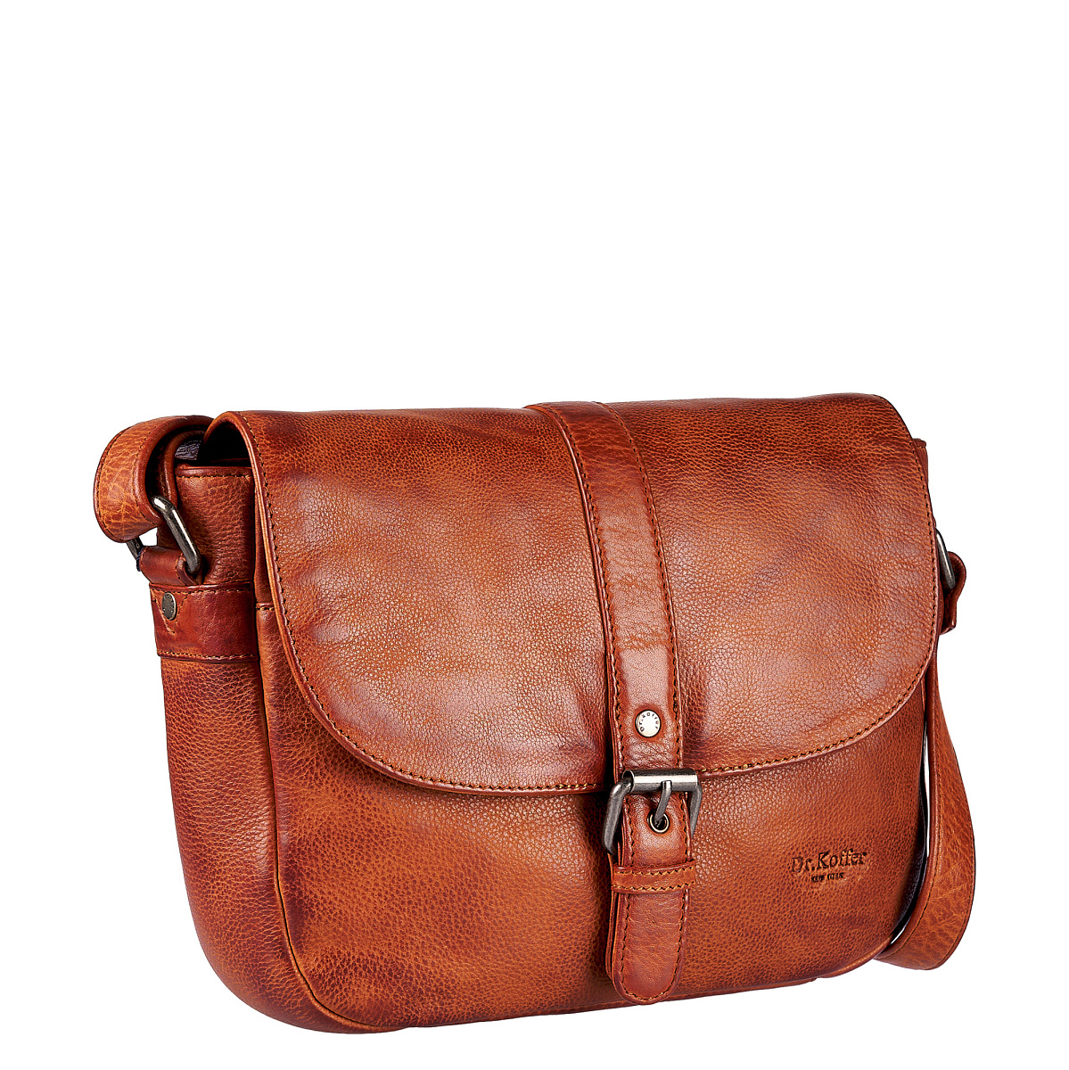 Сумка через плечо Dr.Koffer из натуральной кожи коричневая