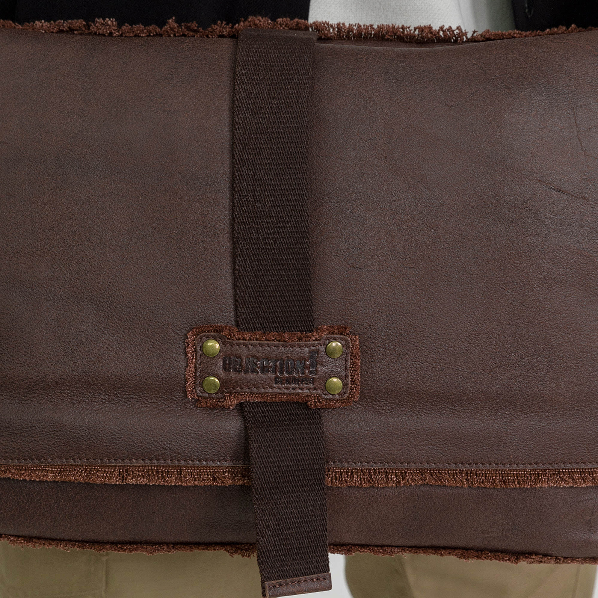 Сумка через плечо Dr.Koffer из натуральной кожи коричневая