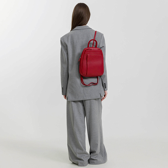 Рюкзак Dr.Koffer из натуральной кожи красный