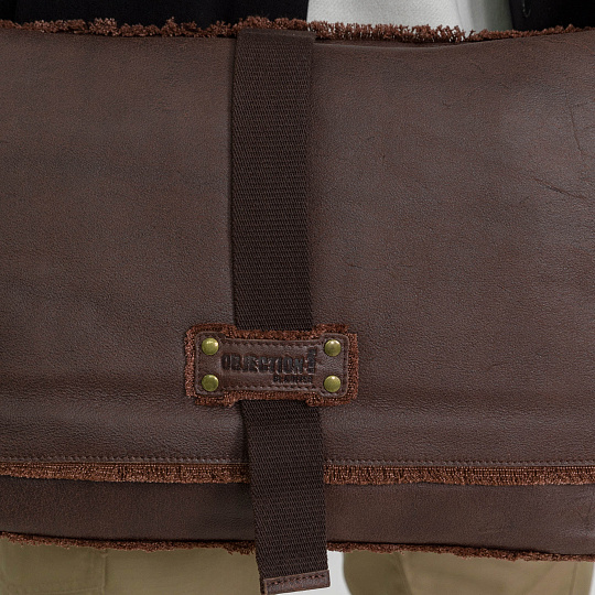 Сумка через плечо Dr.Koffer из натуральной кожи коричневая