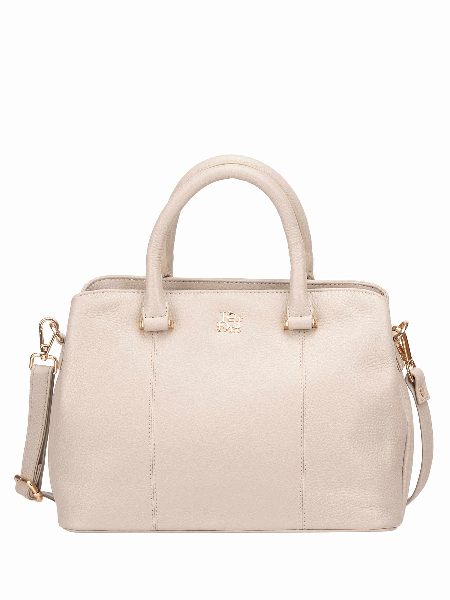 Женская сумка Dr. Koffer из натуральной кожи бежевая