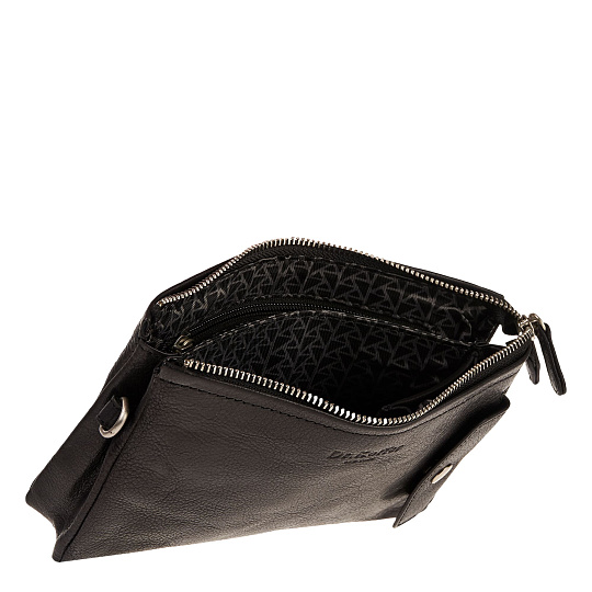 Сумка барсетка из натуральной кожи Dr. Koffer черная