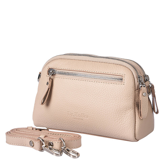 Женская сумка Dr. Koffer из натуральной кожи бежевая