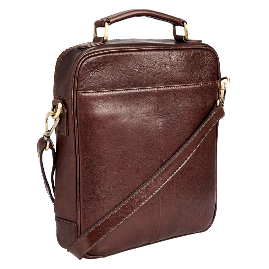Сумка через плечо Dr.Koffer из натуральной кожи коричневая