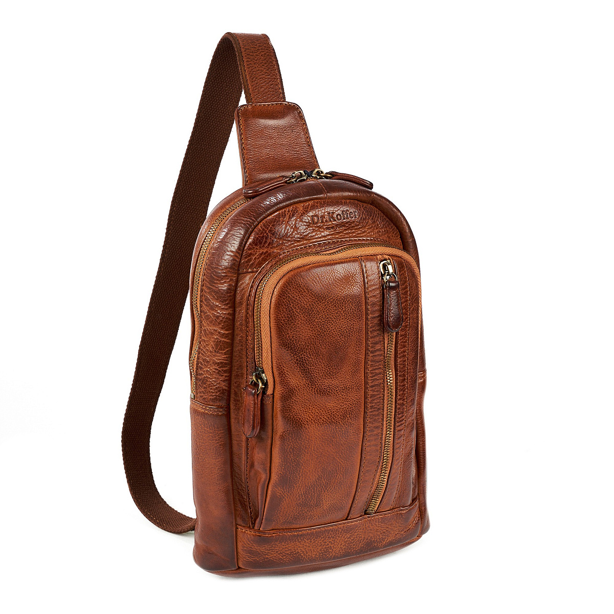 Рюкзак Dr.Koffer из натуральной кожи светло-коричневый