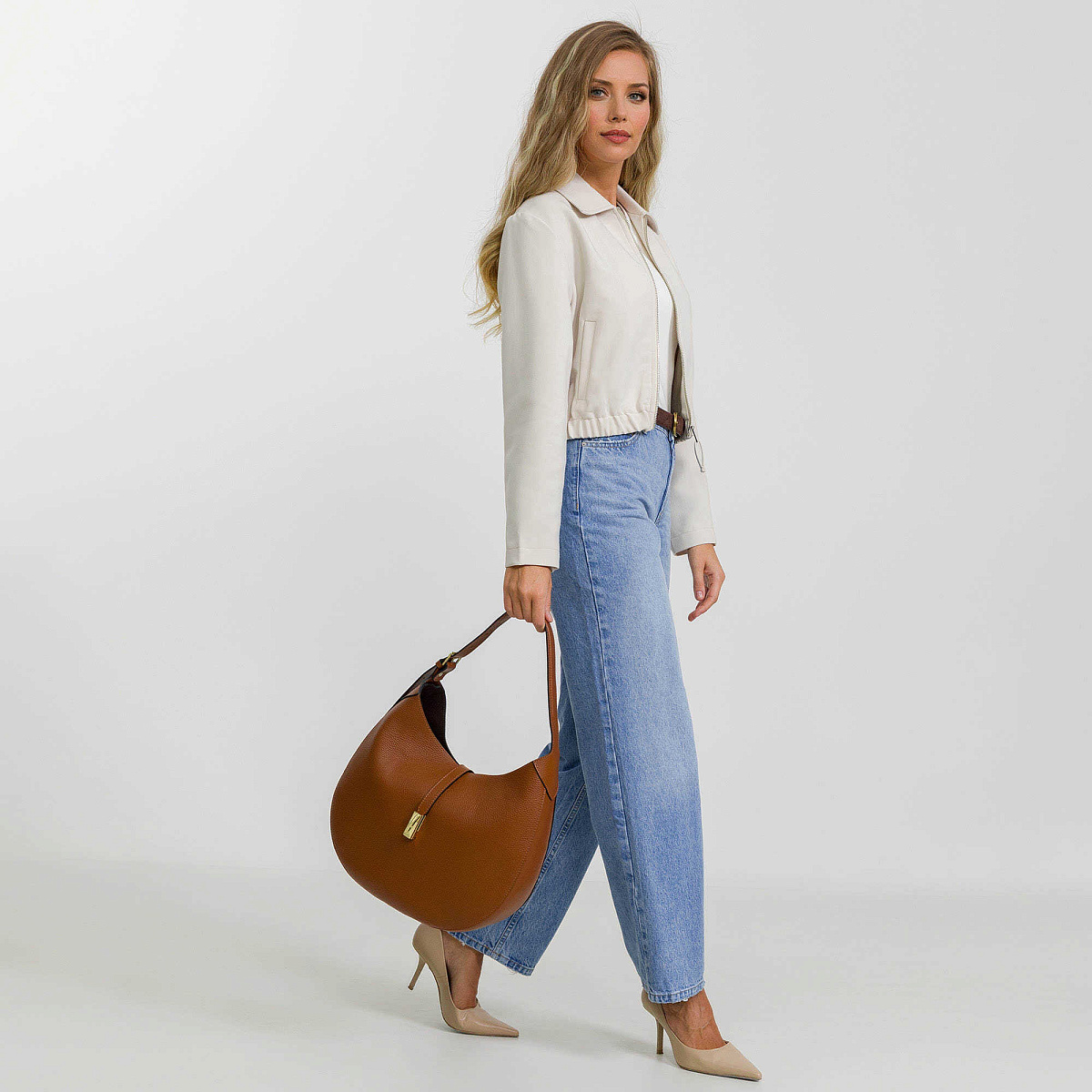 Женская сумка Dr. Koffer из натуральной кожи коричневая