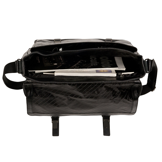 Деловая сумка Dr.Koffer из натуральной кожи черная