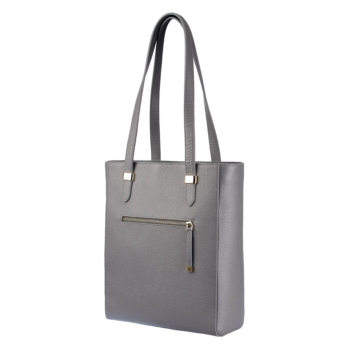 Женская сумка  Dr. Koffer из натуральной кожи серая
