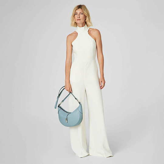 Женская сумка Dr. Koffer из натуральной кожи голубая