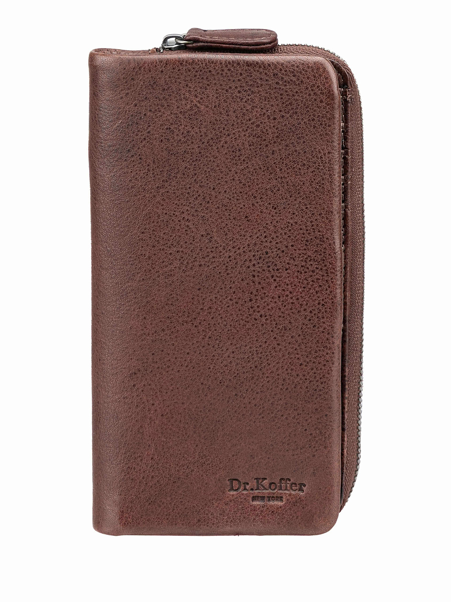 Кошелек Dr.Koffer из натуральной кожи коричневый
