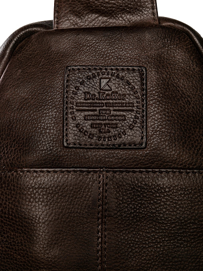 Рюкзак Dr.Koffer из натуральной кожи темно-коричневый