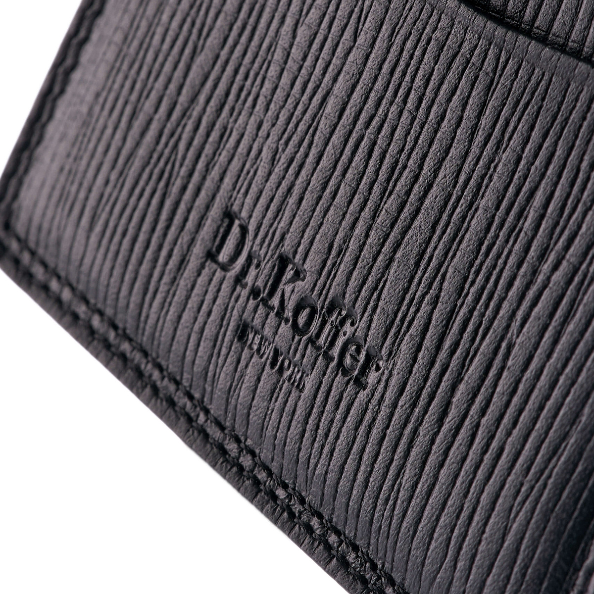 Кредитница Dr.Koffer из натуральной кожи черная