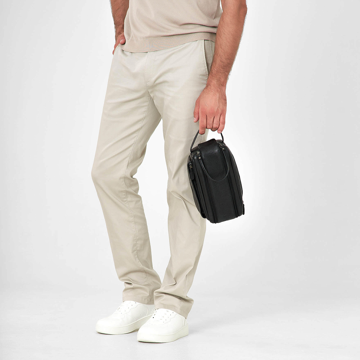 Несессер Dr. Koffer из натуральной кожи черный