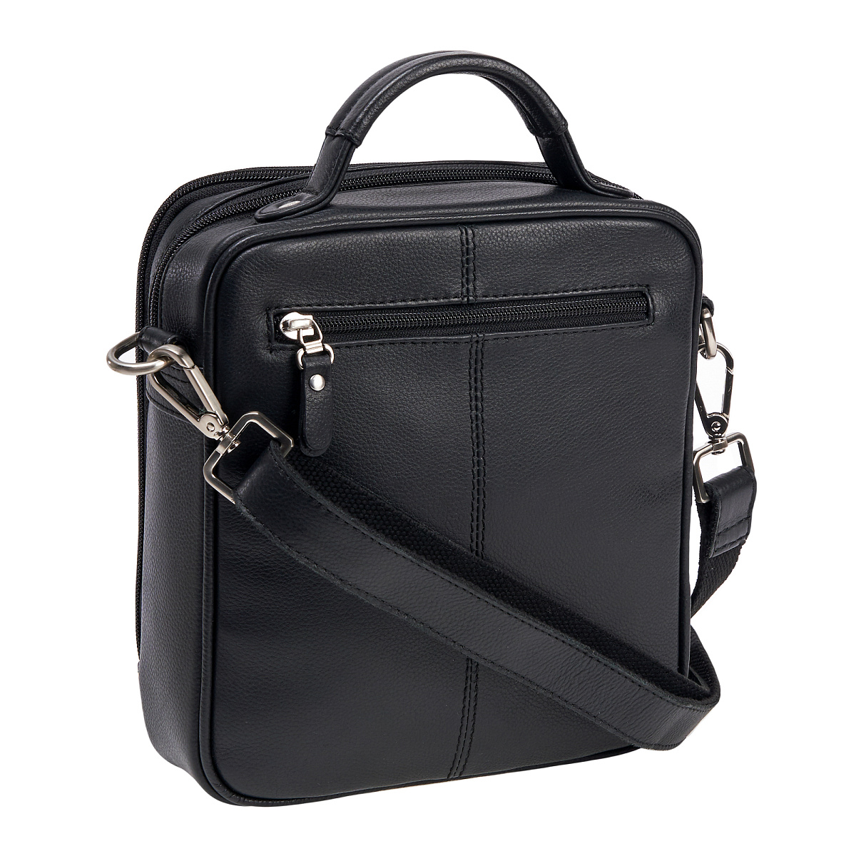 Сумка через плечо Dr.Koffer из натуральной кожи черная
