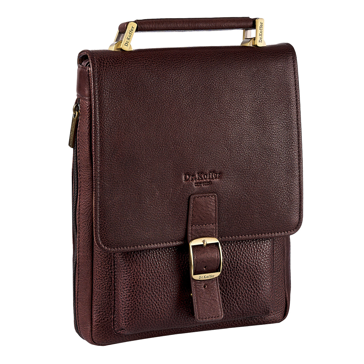 Сумка планшет Dr.Koffer из натуральной кожи коричневый