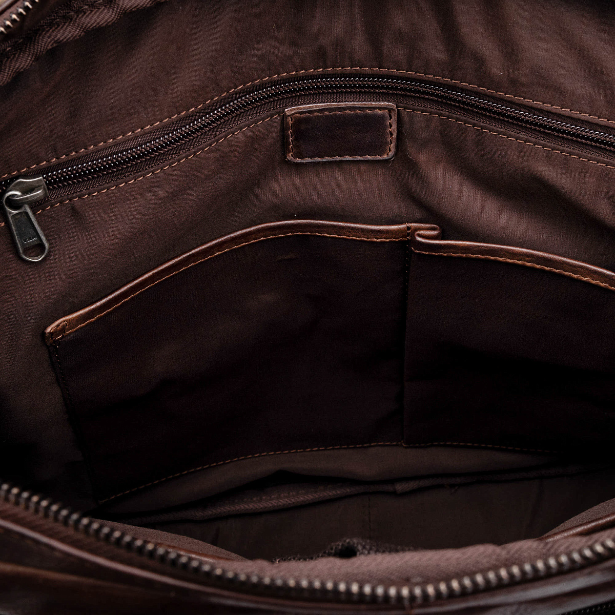 Деловая сумка Dr.Koffer из натуральной кожи темно-коричневая