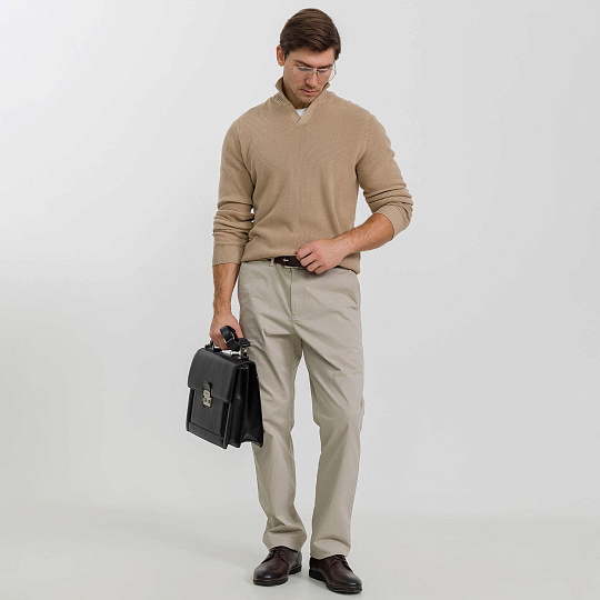 Портфель Dr.Koffer из натуральной кожи черный