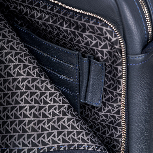 Сумка через плечо Dr.Koffer из натуральной кожи синяя