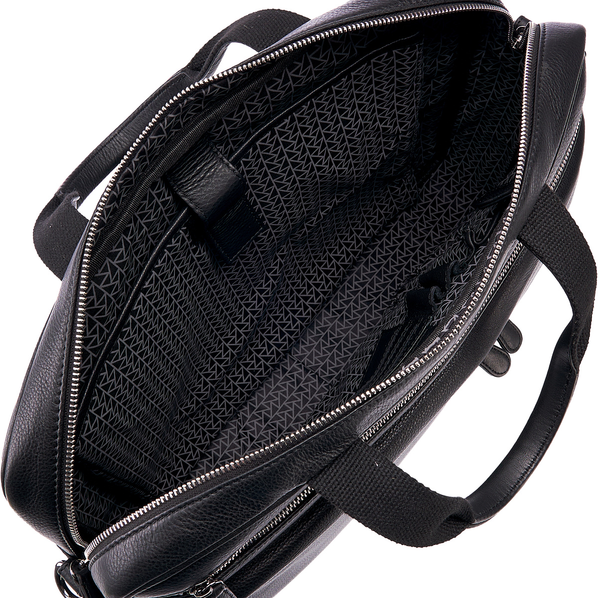 Деловая сумка Dr.Koffer из натуральной кожи черная