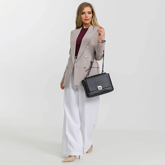 Женская сумка Dr. Koffer из натуральной кожи черная