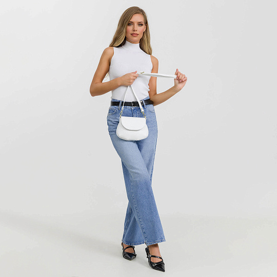 Женская сумка Dr. Koffer из натуральной кожи белая