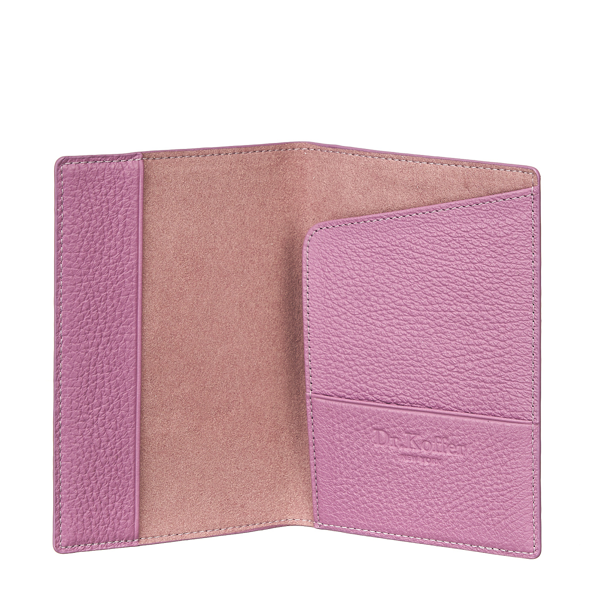 Обложка для паспорта Dr.Koffer из натуральной кожи розовая