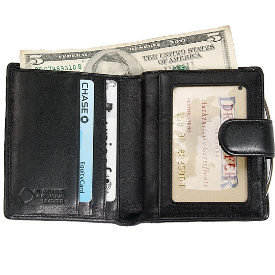 Кошелек Dr.Koffer из натуральной кожи черный