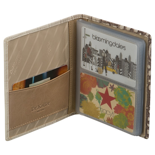 Визитница Dr.Koffer из натуральной кожи белая