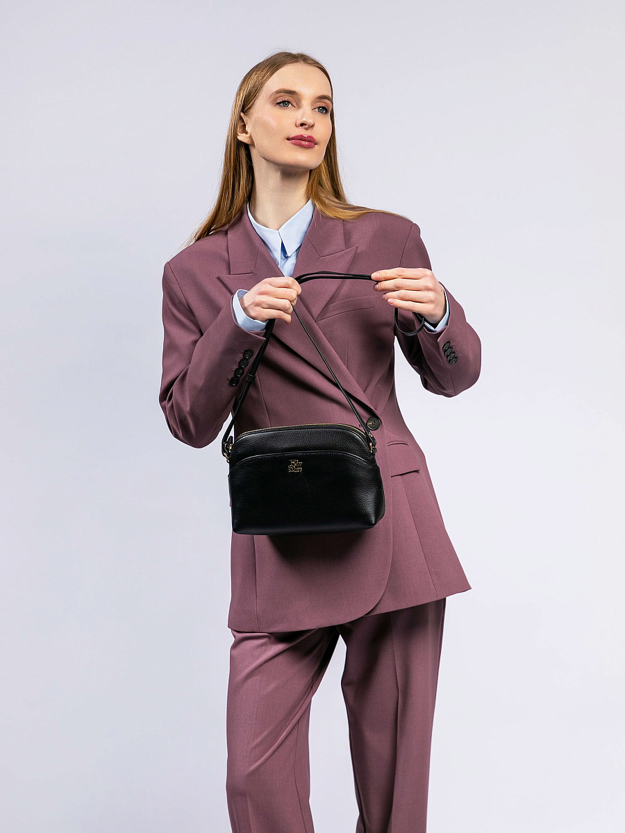 Женская сумка Dr. Koffer из натуральной кожи черная