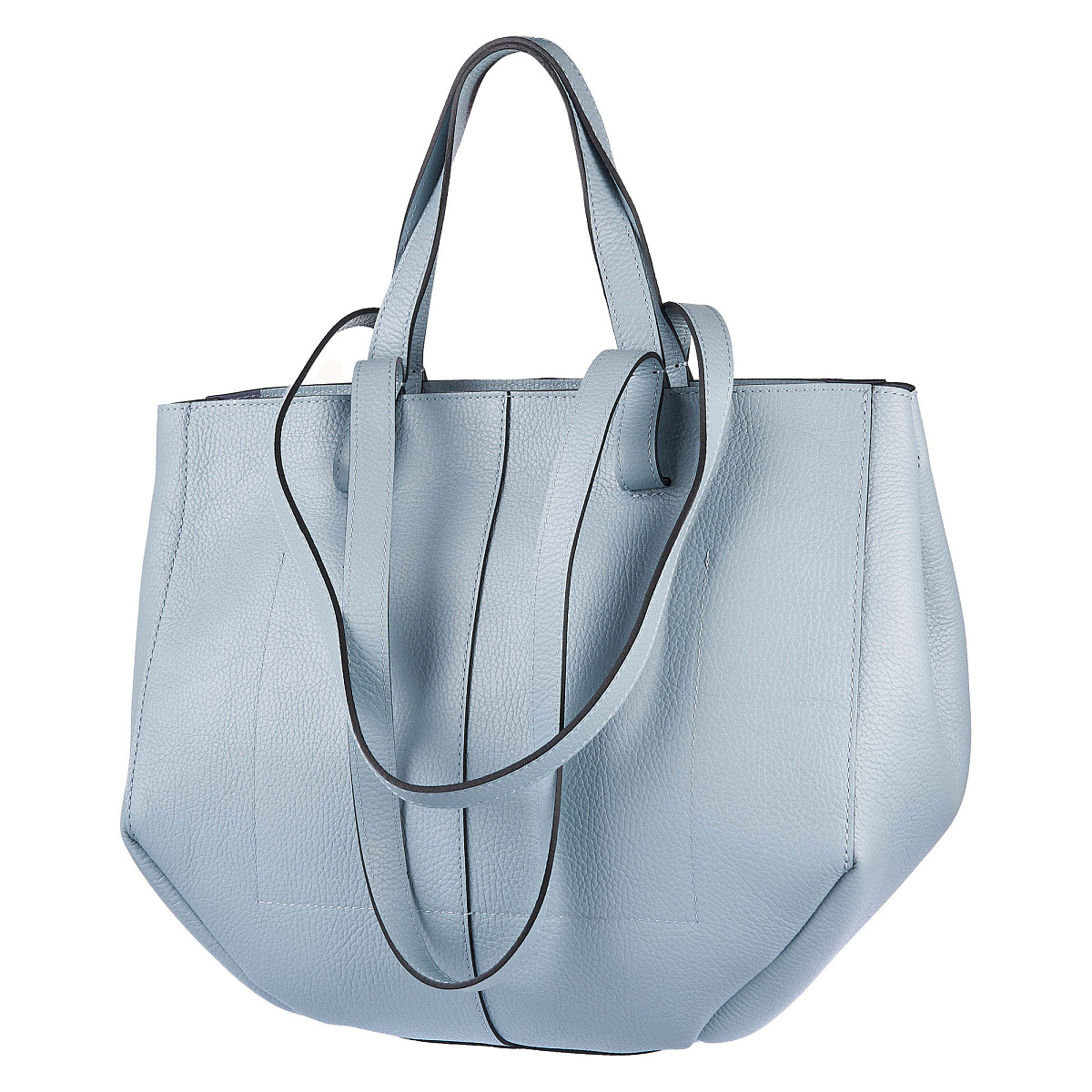 Женская сумка Dr. Koffer из натуральной кожи голубая