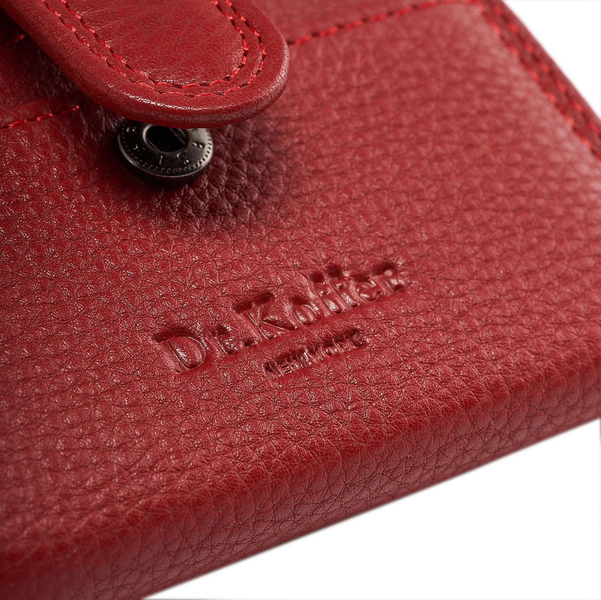 Кредитница Dr.Koffer из натуральной кожи красная