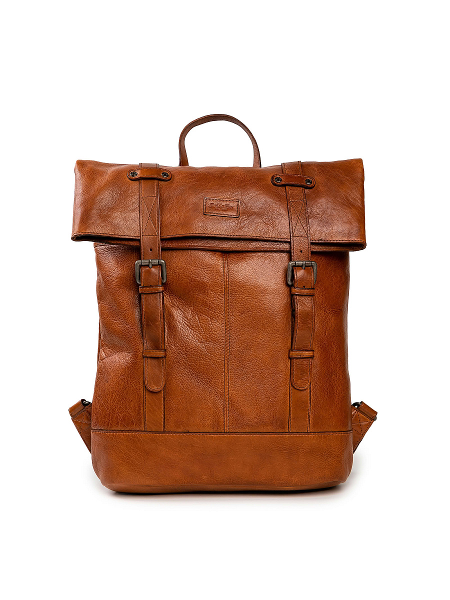 Рюкзак Dr.Koffer из натуральной кожи светло-коричневый