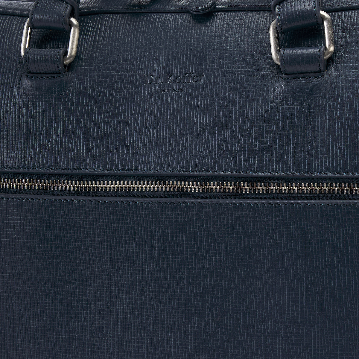 Деловая сумка Dr.Koffer из натуральной кожи синяя