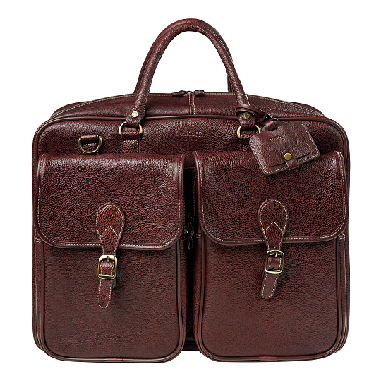 Сумка дорожная Dr.Koffer из натуральной кожи коричневая