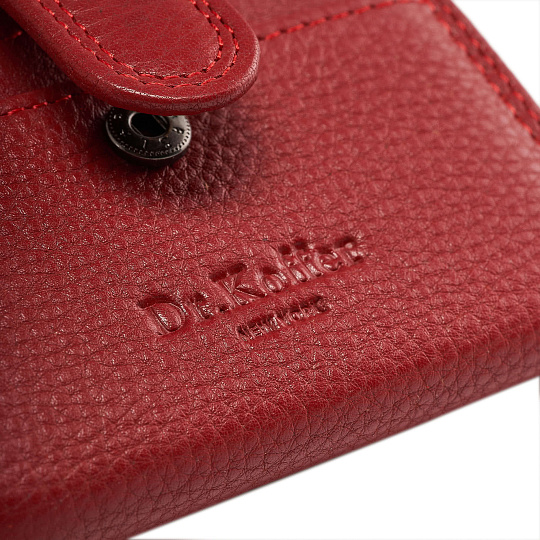 Кредитница Dr.Koffer из натуральной кожи красная