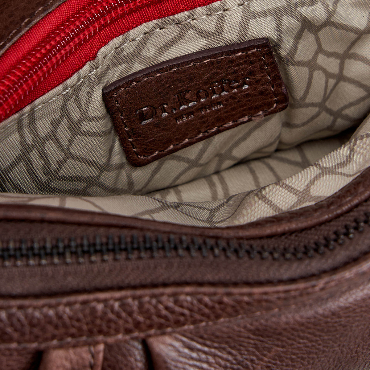 Рюкзак Dr.Koffer из натуральной кожи темно-коричневый