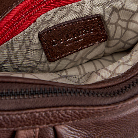 Рюкзак Dr.Koffer из натуральной кожи темно-коричневый