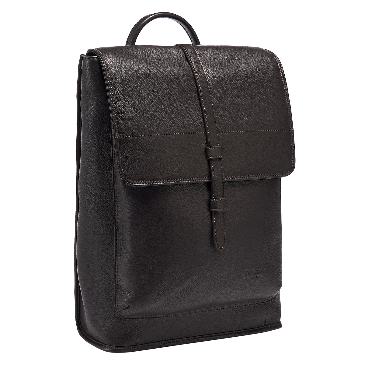 Рюкзак Dr.Koffer из натуральной кожи темно-коричневый