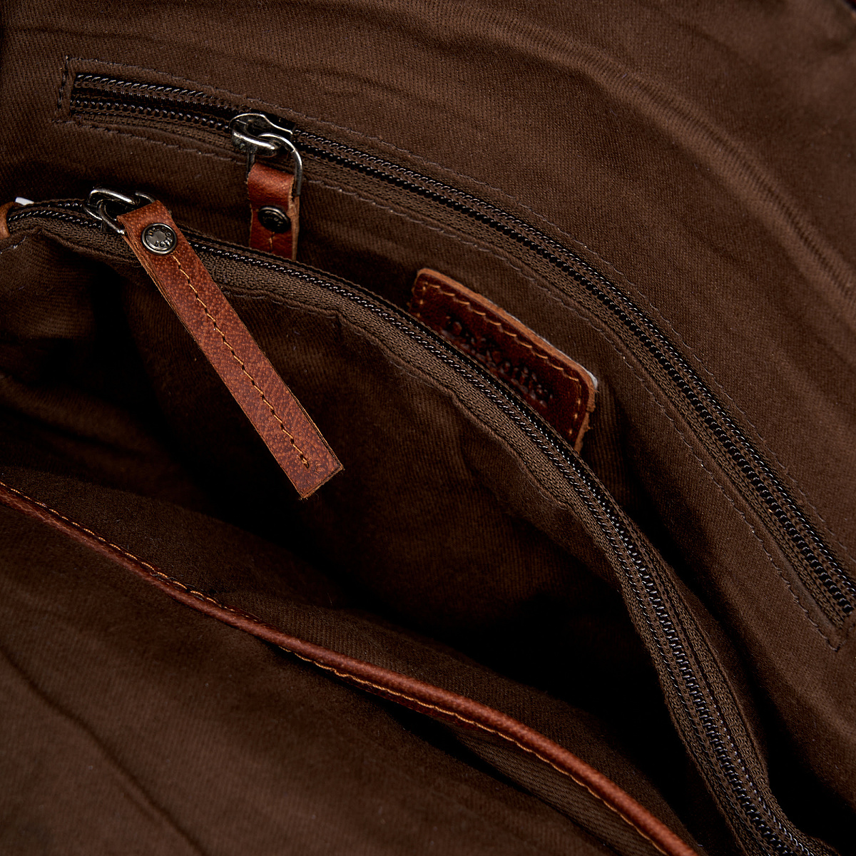 Рюкзак Dr.Koffer из натуральной кожи светло-коричневый