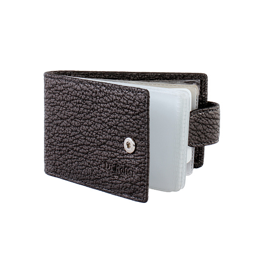 Визитница Dr.Koffer из натуральной кожи черная