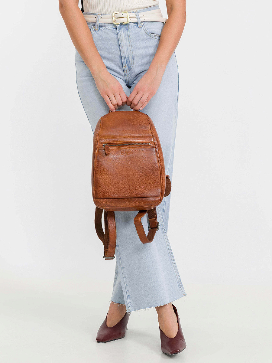 Рюкзак Dr.Koffer из натуральной кожи светло-коричневый