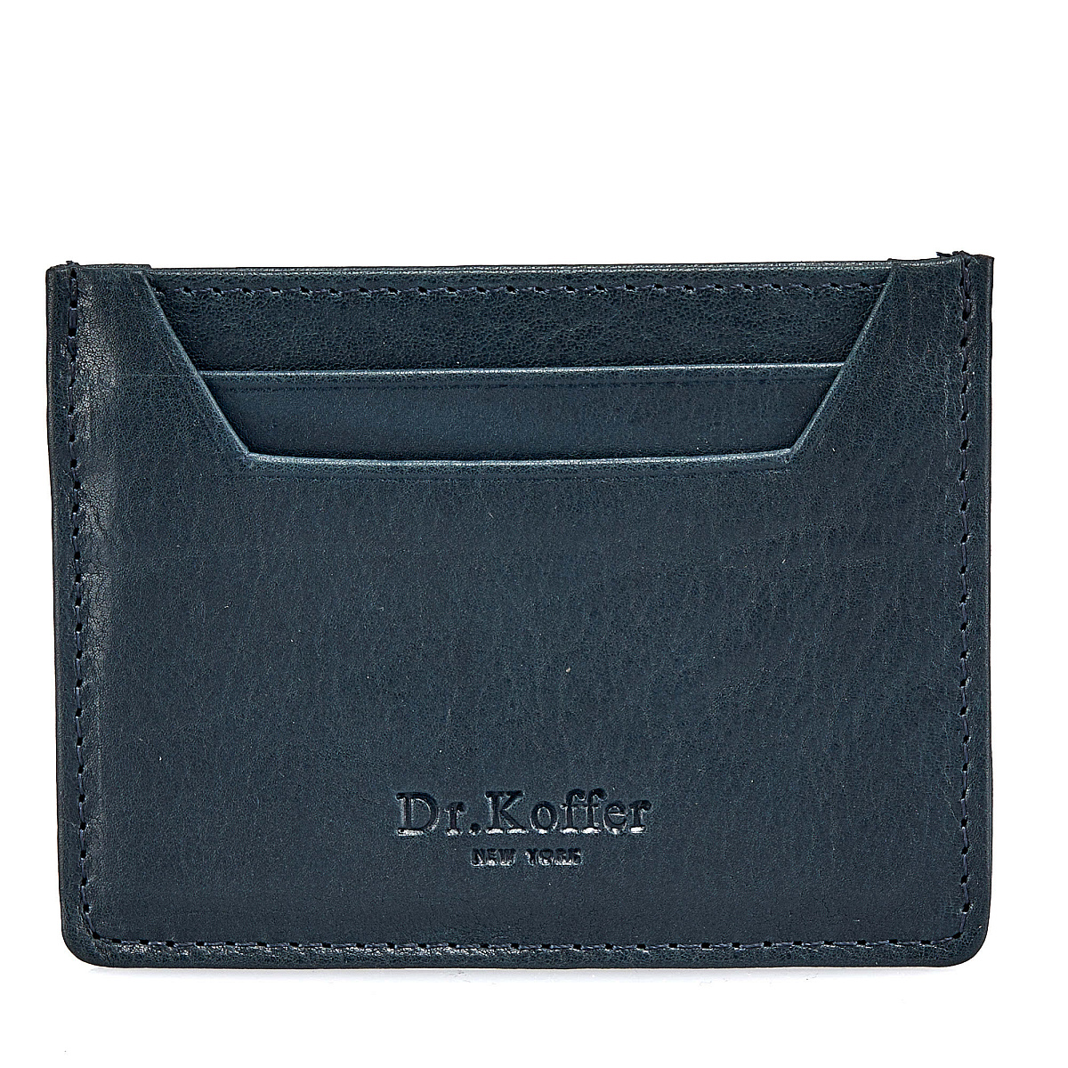Кредитница Dr.Koffer из натуральной кожи синяя