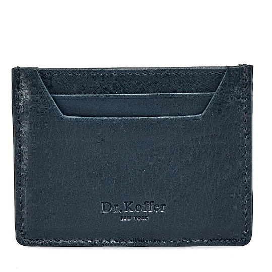 Кредитница Dr.Koffer из натуральной кожи синяя