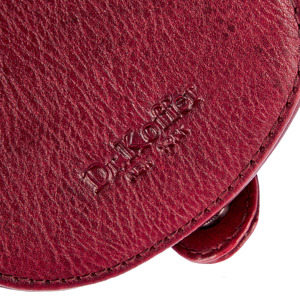 Монетница Dr.Koffer из натуральной кожи бордовая