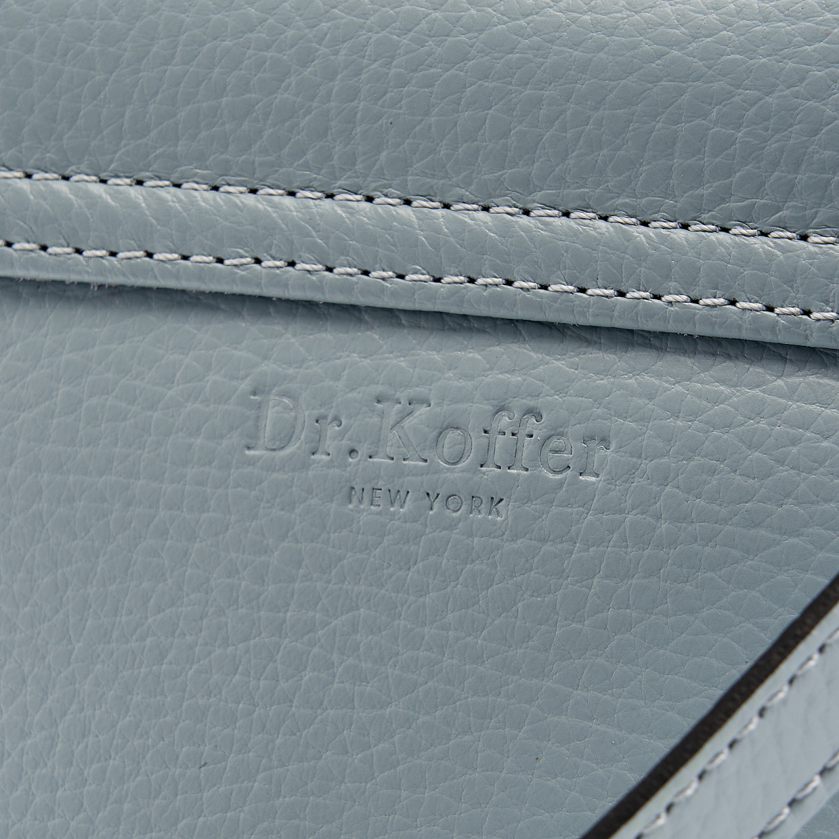 Женская сумка Dr. Koffer из натуральной кожи голубая