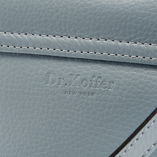 Женская сумка Dr. Koffer из натуральной кожи голубая