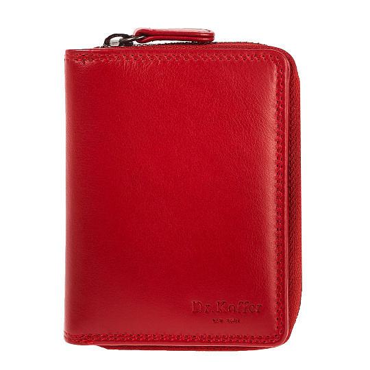 Портмоне Dr.Koffer из натуральной кожи красное
