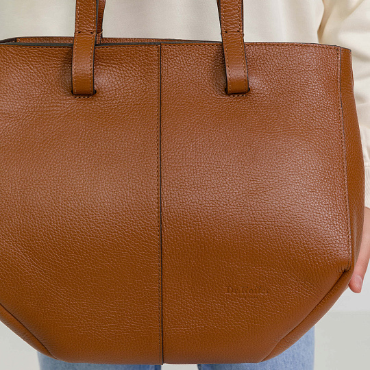 Женская сумка Dr. Koffer из натуральной кожи коричневая