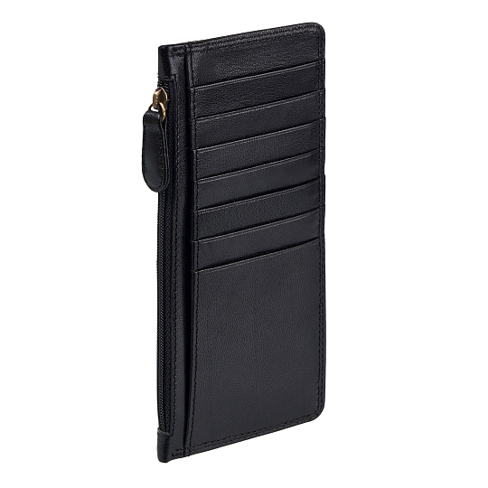 Кредитница Dr.Koffer из натуральной кожи черная