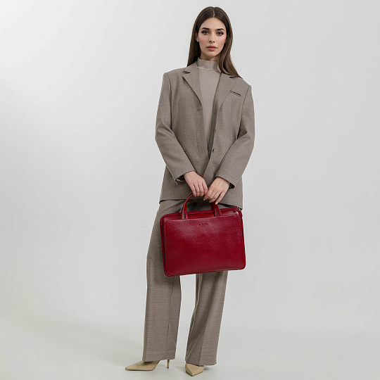 Женская сумка Dr.Koffer из натуральной кожи красная